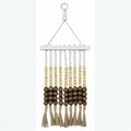 Youngs 24 in. Wood Long Ombre Beaded Wall Decor with Tassels 11370